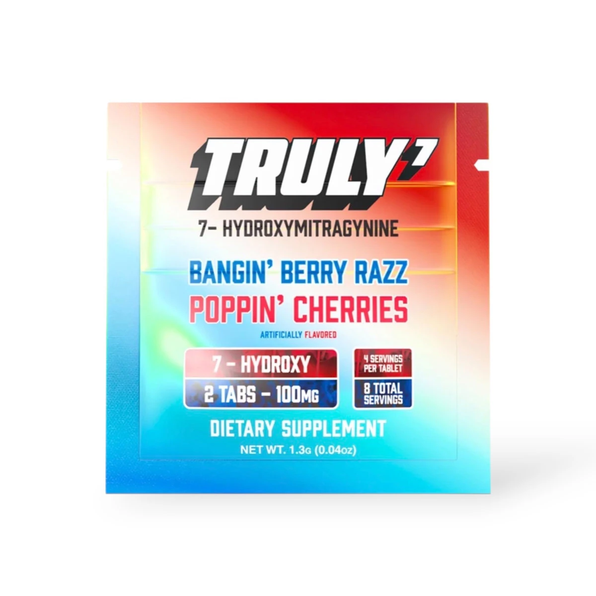 Truly7 7-Hydroxymitragynine Chewable Tablet 50mg Party Pack – Bangin' Berry Razz Poppin Cherries