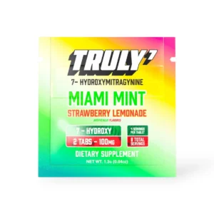 Truly7 7-Hydroxymitragynine Chewable Tablet 50mg Party Pack – Miami Mint Strawberry Lemonade