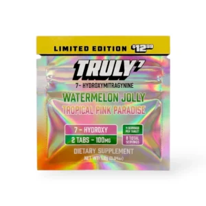 Truly7 7-Hydroxymitragynine Chewable Tablet 50mg Party Pack – Watermelon Jolly & Tropical Pink Paradise